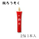 【GW特典クーポン最大1000円】中村ローソク nrs-0201-ak-02 手描き絵ろうそく「桜ロ 1本入(2匁) 朱」メーカー取寄品 京蝋燭 ロウソク ヌカ...