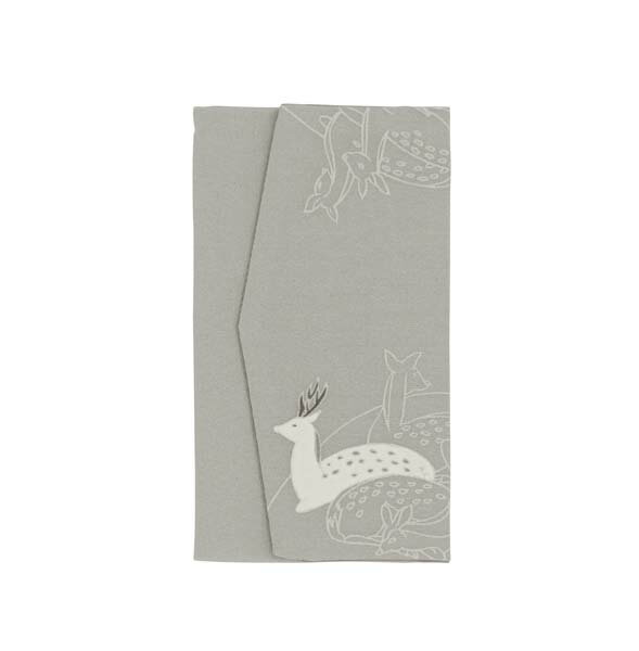 岡山工芸 念珠入れ ONE TONE「鹿(グレー)」手描き京友禅 メーカー取寄品 しか シカ 数珠 数珠入れ 念珠 袱紗 ふくさ 京友禅 アクセサリー 化粧品 ...