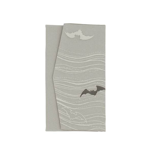 岡山工芸 念珠入れ ONE TONE「コウモリ(グレー)」手描き京友禅 メーカー取寄品 蝙蝠 こうもり 数珠 数珠入れ 念珠 袱紗 ふくさ 京友禅 アクセサリー...