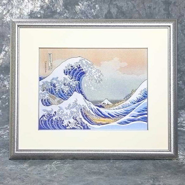 京のもん 京都の名店・名品・良品の織よし 織物額「富嶽三十六景 神奈川沖浪裏」1枚 メーカー直送品 ※他ブランド商品と併買不可※ 織額 織物 西陣織 葛飾北斎 北斎 浮世絵 インテリア 和風インテリア 引っ越し祝い お祝い 額装 額縁 雑貨 プレゼント ギフト(代引不可)｜アングル2