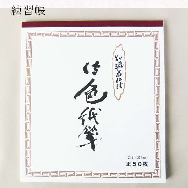 かみもん 御色紙箋 別漉画仙紙 練習帳 色紙サイズ 24.2×27.3(cm) 50枚綴り 画仙 書道 水墨画 墨絵 教室 習字 あす楽 sale