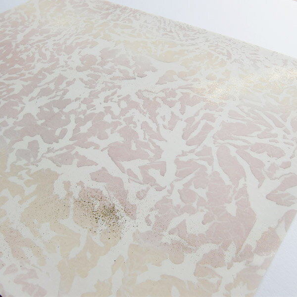 かみもん かな料紙 はく奪風 No.2256 オード+灰紫 5枚入り 全懐紙判 37.5×51(cm) 石州 雁皮紙 薄具引き 特殊ボカシ 胡粉 砂子 仮名料紙 書道 教室 きれい 黄土色 ピンク 黄色 最高級 あす楽