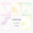 かみもん 印刷料紙 さがの 半紙判 50枚入 五色セット(別漉和紙) 24.2×33.3cm 書道料紙 印刷料紙 刷毛目筋入り型染 桃、紫、草、クリーム、青系色...