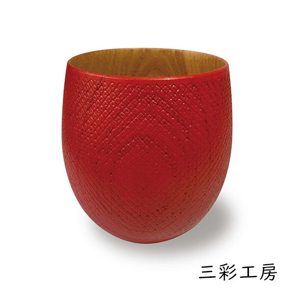 樂天商城 - 三彩工房 TP-HKN-0001 湯呑み「疋田鹿子 -赤-」メーカー直送品 ※他ブランド商品と併買不可※ インテリア コップ 食器 木製 工芸品 工芸 和風 和風インテリア プレゼント ギフト(代引不可)