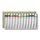 上羽絵惣 チューブ絵具「チューブ入12色セット 大(3210)」メーカー取寄品 12色入り 黒 茶色 黄土色 赤 朱色 黄色 黄緑 うす緑 緑 群青色 藍色 胡...