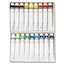 上羽絵惣 チューブ絵具「チューブ入18色セット 大(3212)」メーカー取寄品 18色入り 黒 茶色 黄土色 赤 朱色 黄色 黄緑 うす緑 緑 群青色 藍色 胡...