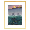 【祇園祭◆1000円SALE】芸艸堂 木版画 笠松紫浪「sk28 朝の波(額装)」5767N大衣 額付き メーカー取寄品 京都 版画 インテリア 和風 和雑貨 ...