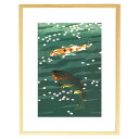 【祇園祭◆1000円SALE】芸艸堂 木版画 笠松紫浪「sk40 鯉(額装)」5767N大衣 額付き メーカー取寄品 京都 版画 インテリア 和風 和雑貨 おし...