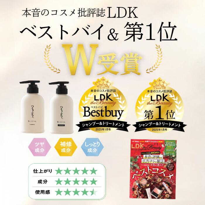 【楽天ランキング1位】【公式】髪にドラマを つるりんちょシャンプー400ml&トリートメント380g 2点セット