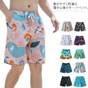 送料無料 水着 メンズ サーフパンツ 海パン サーフパンツ サーフショーツ ショートパンツ ハーフパンツ 短パン オシャレ ゴムウェスト 通気 速乾 水陸両用