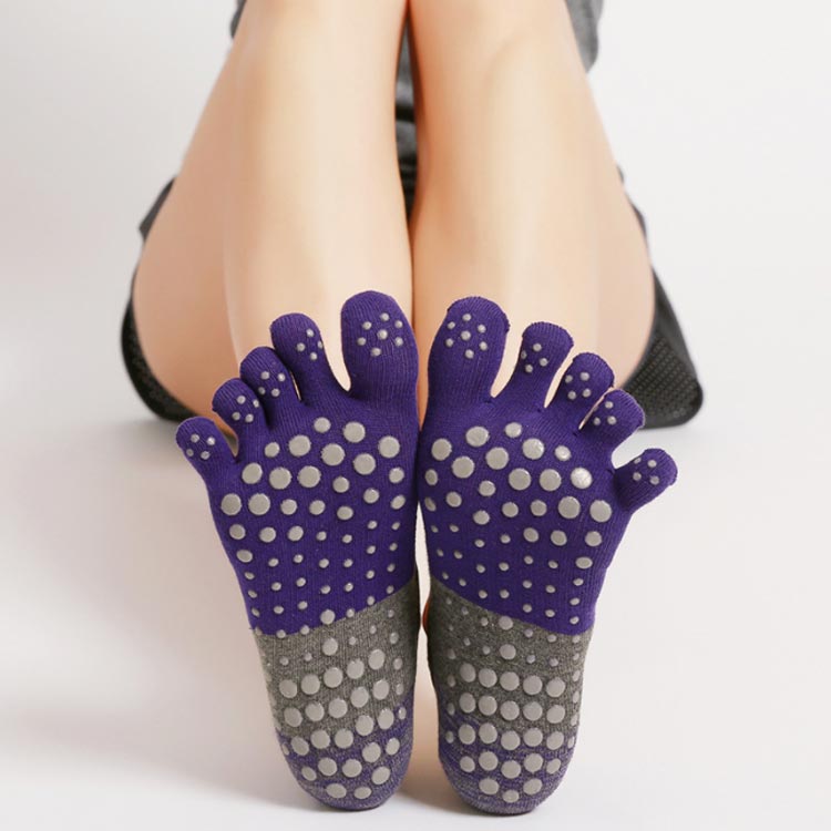おしゃれ ヨガ ソックス つま先あり yoga ヨガ靴下 ヨガ ピラティス コットン ヨガソックス 5本指 シリコン socks ウエア ウェア 綿 ソックス くつした くつ下 オシャレ 滑り止め