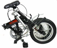 ハイスペック超コンパクトミニ 14インチ折り畳み自転車前後輪ディスクブレーキ6段変速付き 段差の衝撃吸収リアサスペンション搭載 ミドルスモールフォールディングバイクコンパクトに収納 泥除けフェンダーライトブルー ホワイト ブラック