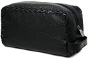 BOTTEGA VENETA ボッテガベネタセカンドバッグ ボッテガヴェネタサイドイントレチャートレザーブラック 1000NEROBKファスナーセカンドポーチメンズ レディース 小物入れコスメポーチ かばん バック BAG 鞄 新品未使用 【中古】(4)