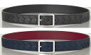 BOTTEGA VENETA ボッテガヴェネタイントレチャートレザーベルト×スムールレザー リバーシブル仕様ボッテガベネタ カーフスキンブラック×ブラック ダー...