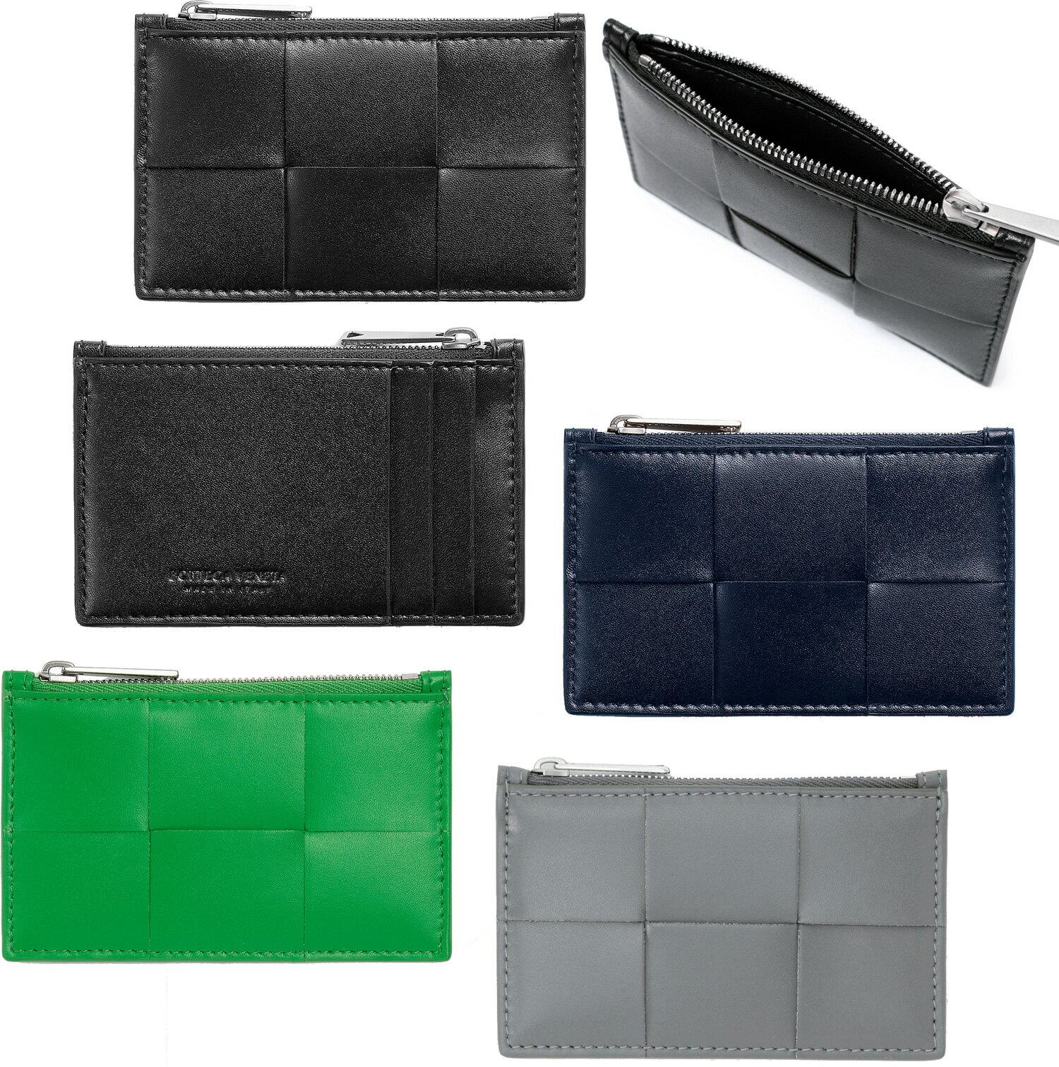 BOTTEGA VENETA ボッテガベネタ メンズ レディースファスナーコインケース付きクレジットカードケース小銭入れ付きカードホルダー 定期入れ 財布ボッテ...