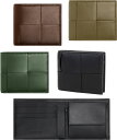 BOTTEGA VENETAボッテガヴェネタメンズ 小銭入れ付き2つ折り財布カセットイントレチャートナッパレザーワイドレザー編込みブラック ダークカーキ ブラウン ダークグリーンコインパース付き2折りウォレット ボッテガベネタ 新品未使用【中古】(4)