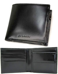 BVLGARI ブルガリ クラシコ小銭入れ付き2つ折り財布スムースカーフ ブラックメンズ 二つ折り財布CLASSICO SMOOTH CALF BLACKサイフ さいふ ウォレットロゴ刻印