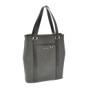 BVLGARI ブルガリ 手提げバックメタルロゴ トートバッグ コーテッドヘリテージキャンバスダークグレー×ブラック ブラウン×ダークブラウン かばん カバン ...