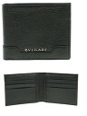 ブルガリ 二つ折り財布（メンズ） BVLGARI WALLETブルガリ 二つ折り財布URBAN アーバン小銭入れ無し グレインレザーさいふ サイフ ウォレット ブラック