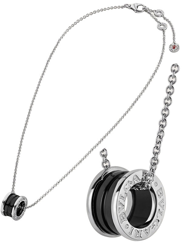 BVLGARI ブルガリリングネックレスビーゼロワンコレクション ブラックセラミックスターリングシルバーBzero.1 ペンダントPENDANT B-ZERO1 NECKLACK