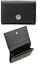 BVLGARI CARD CASEブルガリ 2つ折り名刺入れグレインカーフレザーシルバーボタンコインロゴプレート カードケースCLASSICO GRAINE CALF LEATHERクラシック ブラック 革