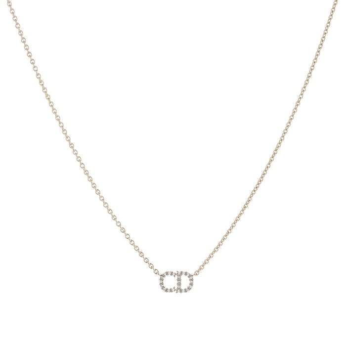 Christian DiorクリスチャンディオールペンダントネックレスCDロゴゴールドチェーンネックレスエレガントラインPENDANT NECKLACE D301GD