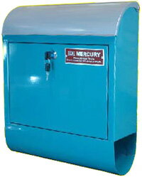 郵便ポスト スチール製メールボックス鍵付きの郵便受けMERCURY MAIL BOX C062マーキュリーレッド ホワイト シルバー オレンジ ネイビーグリーン ブラウン ブラック グレーブルー×シルバー