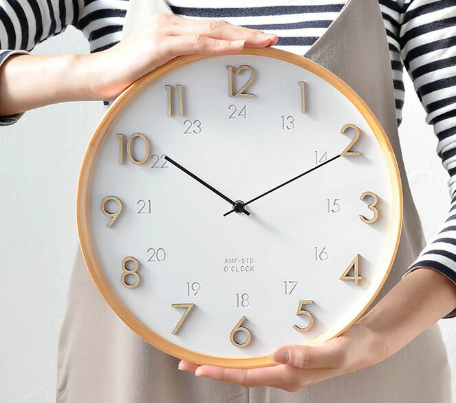 Sale Off 浮かび上がる立体数字文字盤ウッドインデックスナチュラルブラウンラウンドフレームアナログウォールクロック 木製枠壁掛け時計ギフト 開業祝い 新築祝い 引っ越し祝いなどにホワイト文字盤 凹24時間表示whnacarvingwallclock Rabertoschools Com