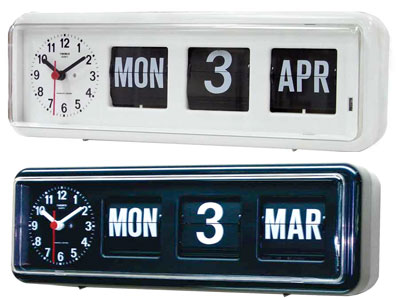TWEMCO BQ-38トゥエンコ パタパタクロック　デスククロックトゥウェムコ　置き時計　デジタル＆アナログホワイト　ブラック　オレンジ　グレー月・日・曜日・時間を一気に表示！オシャレな掛け時計をお探しの貴方に是非この逸品を