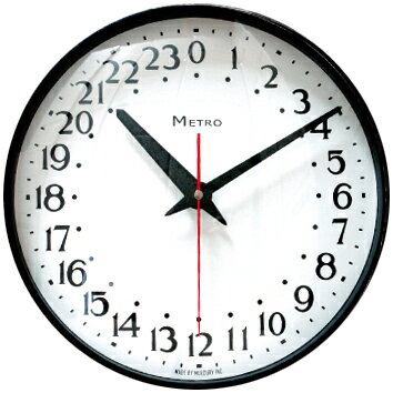 アメリカンヴィンテージスタイル60年代オフィス＆スクール 60'S掛け時計 ダークグレーバブルガラス ハンマートーン塗装指針インテリアクロック24時間時計 24Hクロックラウンドウォールクロック