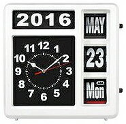 ビッグスクエアパネル パタパタクロックオートマチック掛け時計アナログ＆デジタルの融合ホワイト ブラック年月日&曜日&時間を一気に表示ウォールフリップ時計オシャレな掛け時計をお探しの貴方に是非この逸品をカレンダー オフィスにも最適