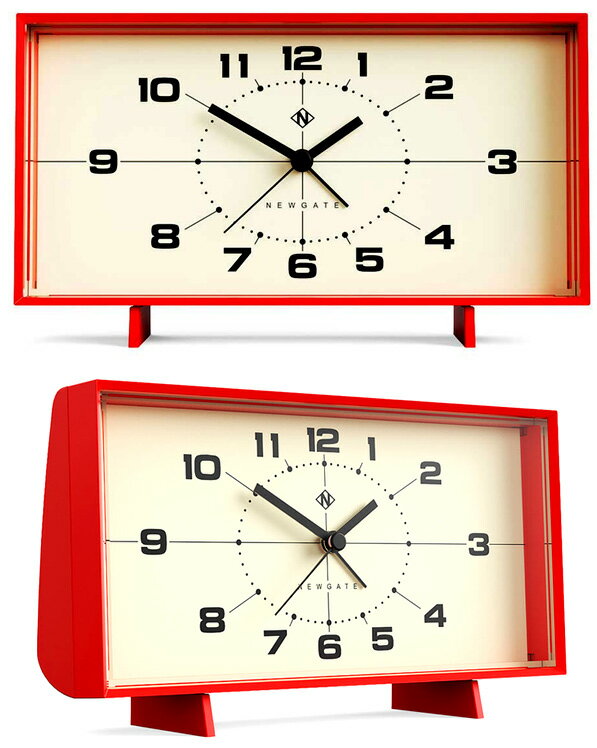 英国スタイルの目覚まし時計ニューゲート アラームクロック アイボリーオフホワイト ブラック レッドミッドセンチュリーモダンデザインブリティッシュ アラビア数字インデックスENGLAND ALARM NEWGATE CLOCK [2]