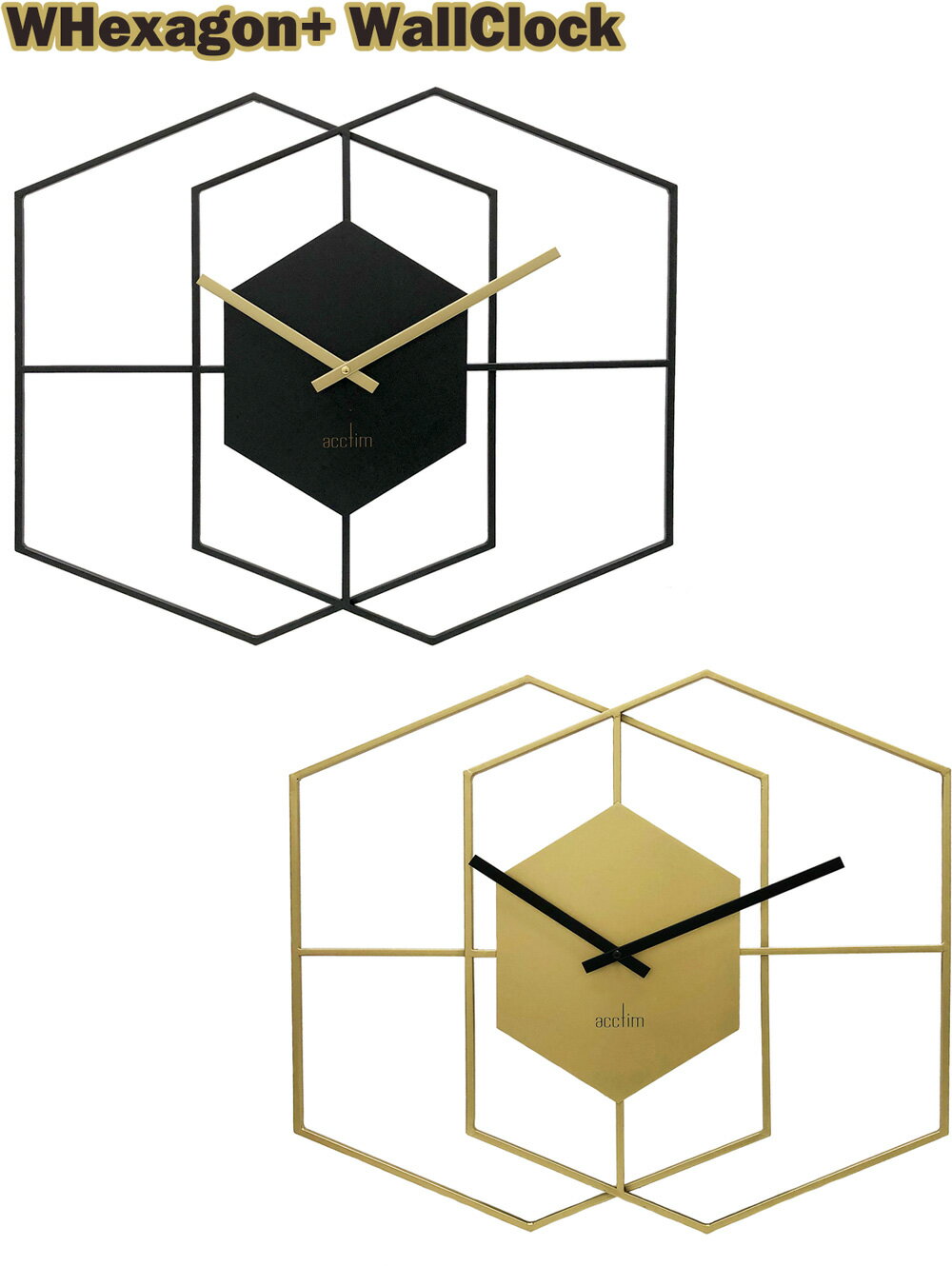 英国スタイル幾何学メタルフレーム大型壁掛け時計ご自宅だけでなくオフィスの待合室 受け付けなどにも人気オクタフレームブリティッシュウォールクロック直線ラインで描か...