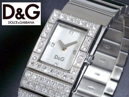 ドルチェ＆ガッバーナ ウォッチ スコットランドD&G WATCH SCOTLAND DW0330ジルコニアが散りばめられアクセサリーとしてブレスレットとしてもお使い頂けます。4粒の宝石が輝く文字盤シルバー　腕時計 アナログ