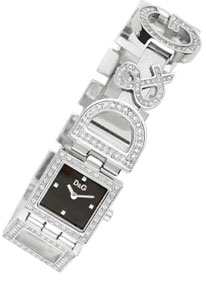 ドルチェ&ガッバーナ ウォッチ ナイト&デイD&G TIME WATCH Night&Day 3719251532SLBKラインストーンD&Gロゴベルト シルバーバンド ナイトアンドデイブレスレットアクセサリー腕時計 アナログDOLCE&GABBANA ドルガバ ディー&ジー レディース