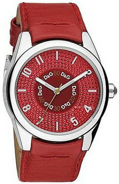 ドルチェ＆ガッバーナ 腕時計　サンドパイパーD&G TIME watch SANDPIPER DW0260REアナログ レザーベルト　ピンクDOLCE＆GABBANA　ドルガバ　ディー＆ジー　レディース ラインストーン