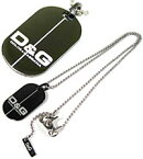 DOLCE&GABBANA ペンダントネックレスロゴプレート ブラックドッグタグブラック×シルバーアクセサリーPENDANT NECKLACEドルガバ ドルチェ＆ガッバーナJewelry DJ0576ドルガバ D&G ディー＆ジーメンズ レディース 男女兼用