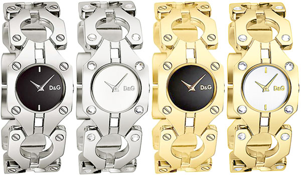 ドルチェ＆ガッバーナ 腕時計（レディース） D&G 腕時計ドルガバ クロシェットブラック×シルバーブラック×ゴールドホワイト×ゴールドホワイト×シルバーDOLCE&GABBANA CroisetteDW0399SLBKDW0400DW0401DW0402ディー＆ジー レディースドルチェ＆ガッバーナブレスレット