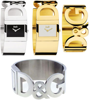 ドルチェ＆ガッバーナ 腕時計（レディース） D&G 腕時計イズフォーエバードルガバ アナログウォッチホワイト×ゴールドブラック×シルバーDOLCE&GABBANAIS FOREVERDW0221SLBK DW0222GDWHロゴベルト ディー＆ジーレディースドルチェ＆ガッバーナアクセサリー ブレスレット