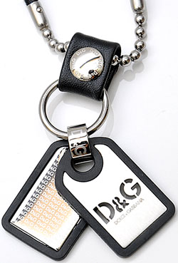 D&G ネックレス ジュエリーブラック×シルバータグ 打ち抜きロゴプレート ドッグタグ レザー紐 ペンダントJewelry DJ0604DOLCE&GABBANA Necklace ドルチェ＆ガッバーナ ドルガバ メンズ レディース 男女兼用