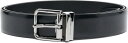 DOLCE&GABBANA D&G BELTドルチェ&ガッバーナメンズレザーベルト ロゴ刻印バックルブラックブラッシュドカーフスキンレザーディーアンドジー メン...
