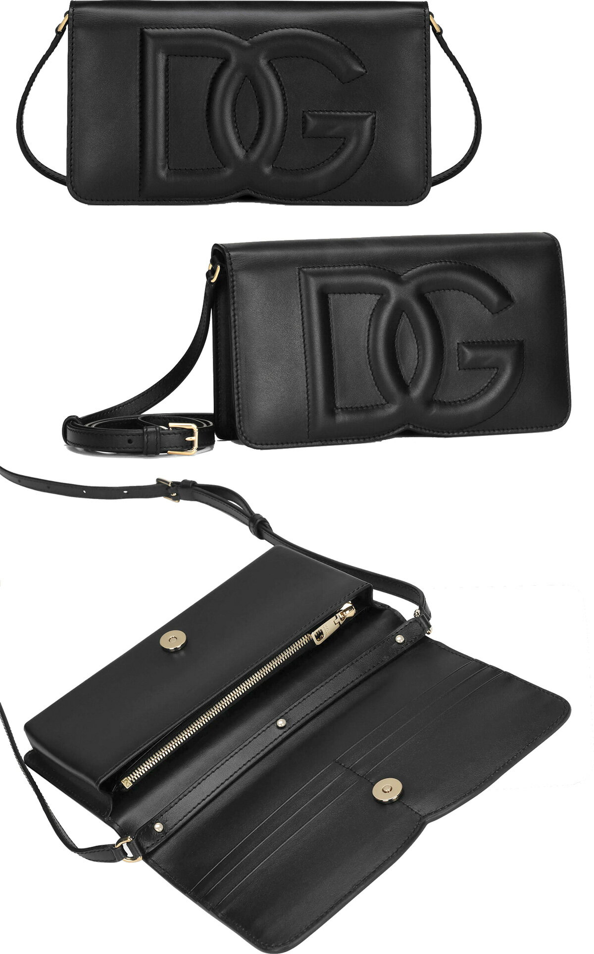 DOLCE&GABBANA D&Gドルチェ＆ガッバーナレディース ミニショルダーバッグスマホケース キルティングDGロゴブラックカーフスキンレザー ピンク ベージュスマートフォンバッグ 斜めがけ鞄 ポシェットフォンバッグ カバン8099980441PK80402BE