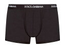 DOLCE&GABBANA D&Gドルチェ&ガッバーナメンズ おしゃれボクサーパンツ ドルガバ ブラック リブホワイトロゴアンダーウェア ボクサーブリーフ ディー&ジー 下着 ボクサーショーツUNDERWEAR BKWH