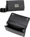 DOLCE&GABBANA D&Gドルチェ&ガッバーナ ドルガバ斜め掛けミニショルダーバッグコーティングジャガード クロスボディバッグ4ポイントロゴ刻印メタルプレートブラック×ダークグレー メッセンジャーバッグウォレットポーチ ディーアンドジー 8B969BK