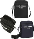 DOLCE&GABBANA D&Gドルチェ&ガッバーナ ドルガバショルダーバッグ メンズ レディースホワイトラバーミラノロゴ ディー&ジーブラック ダークネイビー ナイロンクロスボディバッグ斜めがけ鞄 かばん カバン 8B9568C653NV