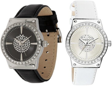 DOLCE＆GABBANAD&G WATCH　Sundanceドルチェ＆ガッバーナドルガバ　レディースウォッチ　レザーベルト腕時計 サンダンスブラック×シルバー ホワイト×シルバーDW0527SLBKDW0525WHSLラインストーンブレスレット　アクセサリー