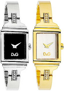ドルチェ＆ガッバーナ 腕時計（レディース） DOLCE&GABBANAD&G 腕時計バンズ ウォッチスクエアフェイスブラック×シルバー ホワイト×ゴールド DW0602BKDW0603WHステンレスベルトラインストーンブリッジBandsドルチェ＆ガッバーナドルガバ ディーアンドジーレディース 女性