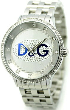 DOLCE＆GABBANA D&Gドルチェ＆ガッバーナ 腕時計 プライムタイムD&G TIME watch PRIME TIMEアナログ オーバル ラインストーン ステンレスブレスDW0133WHBL ブルー ドルガバ ディー＆ジー