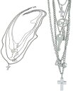 D&G ペンダントネックレスDOLCE&GABBANA ドルガバドルチェ&ガッバーナシルバー 鍵&十字架&メタルロゴ&クロスCROSS KEY CHARM DJ...