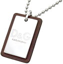 DOLCE&GABBANA ペンダントネックレスレザータグ×シルバーロゴプレートアクセサリー ボールチェーンPENDANT NECKLACEドルガバ ドルチェ&ガッバーナJewelry DJ0139ドルガバ D&G ディー&ジーメンズ レディース 男女兼用